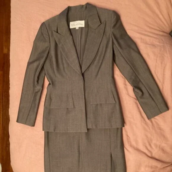 Vintage Oscar de la Renta Wool Suit - Picture 1 of 5